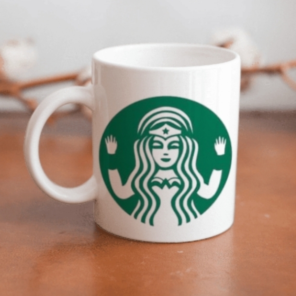 Wonder Woman Starbucks Siren Coffee Mug